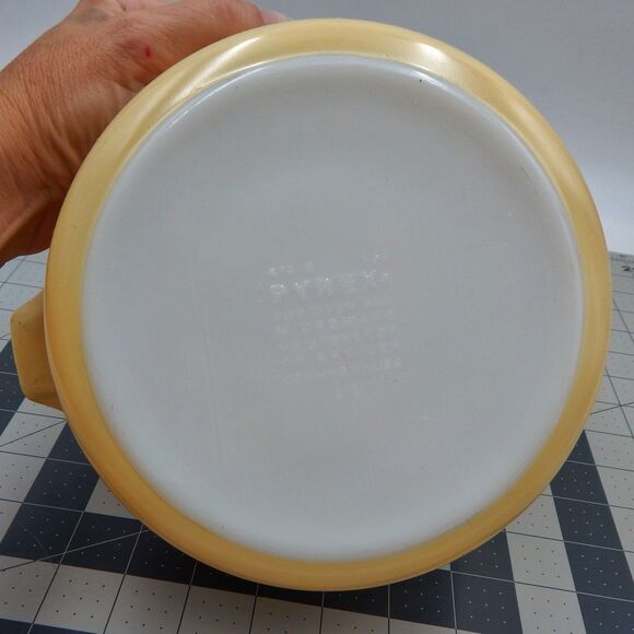 Pyrex Shenandoah Casserole Baking Dish 474-B Yellow W/Lid Green Floral 1.5 Liter - Picture 14 of 15